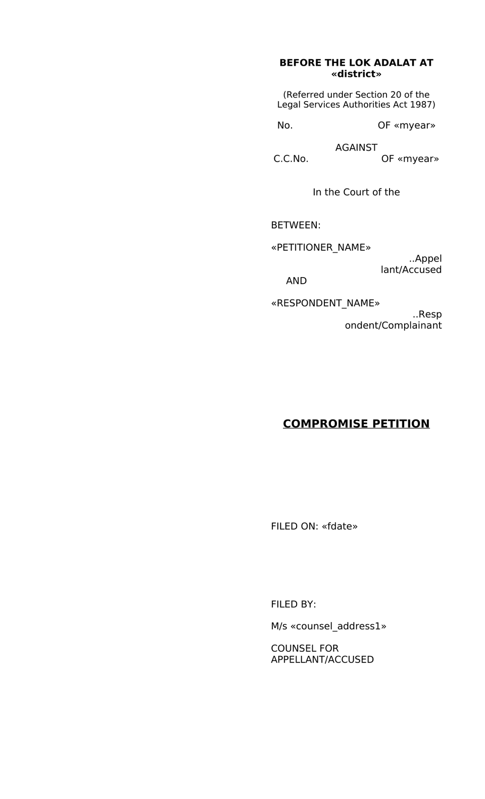 Compromise Petition Lok Adalat preview page 3