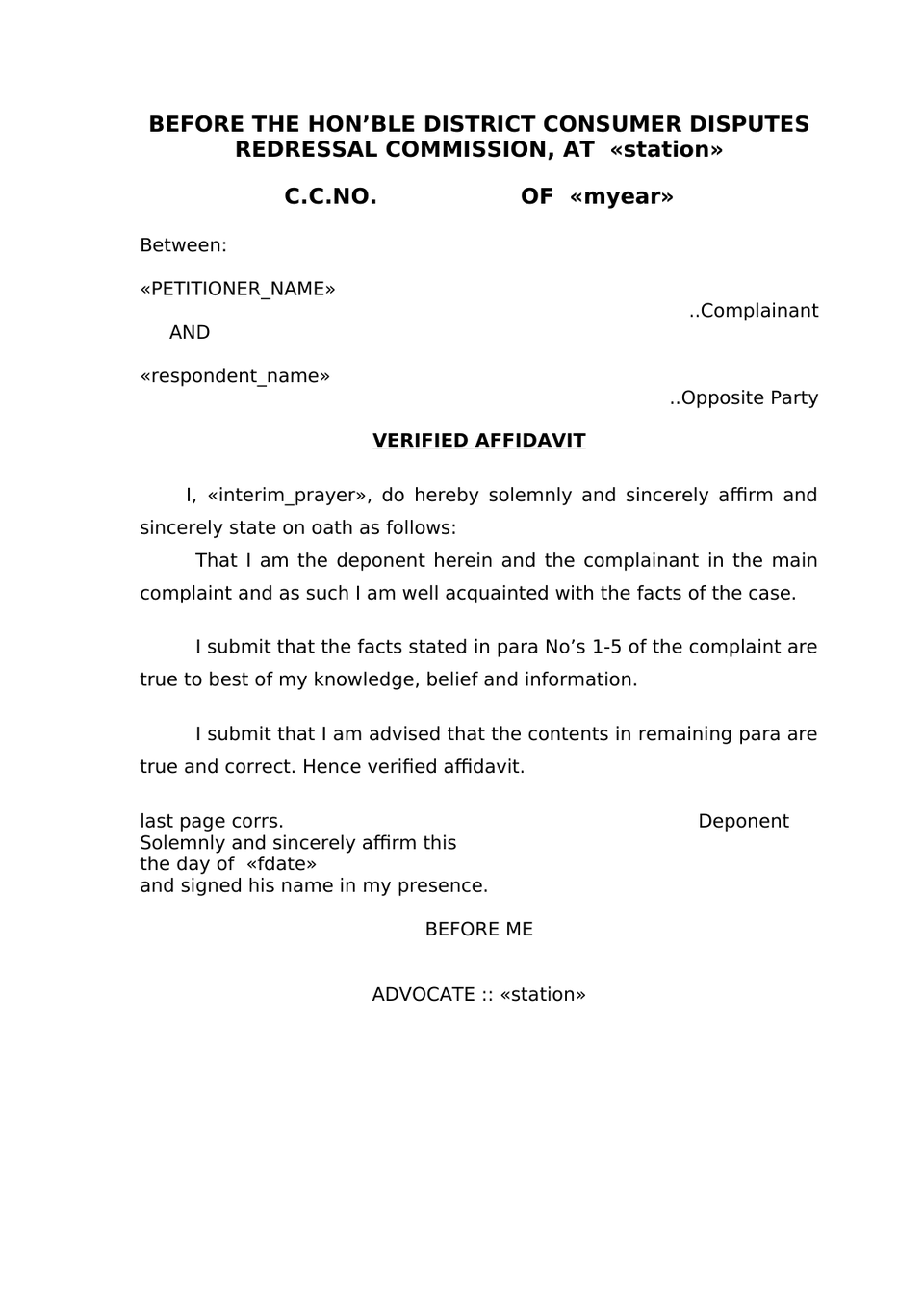 Consumer Case Petition preview page 11