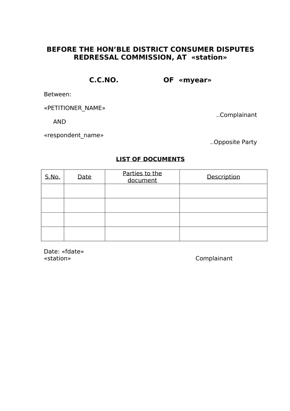 Consumer Case Petition preview page 3