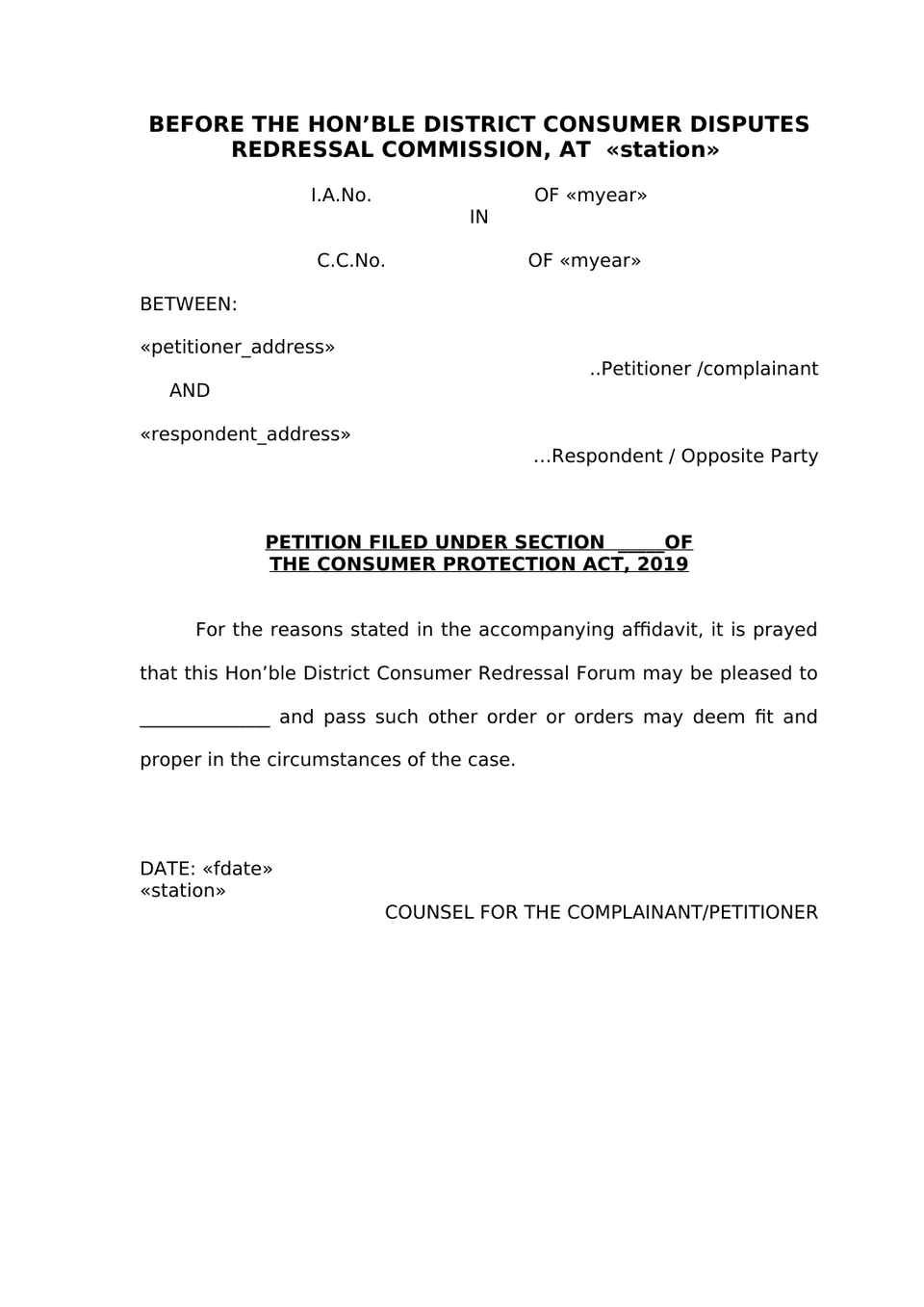 Consumer Case Petition preview page 7