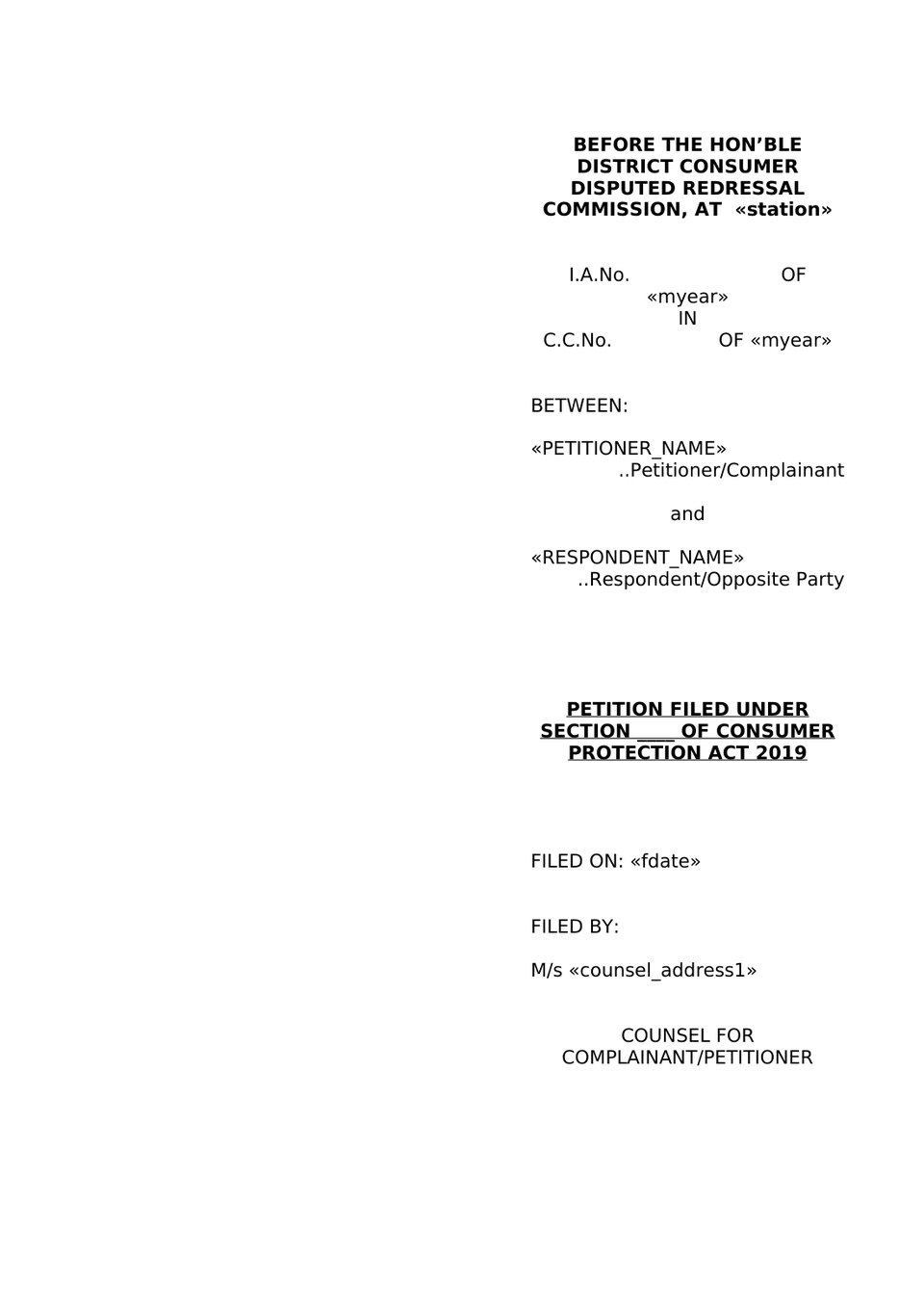 Consumer Case Petition preview page 8