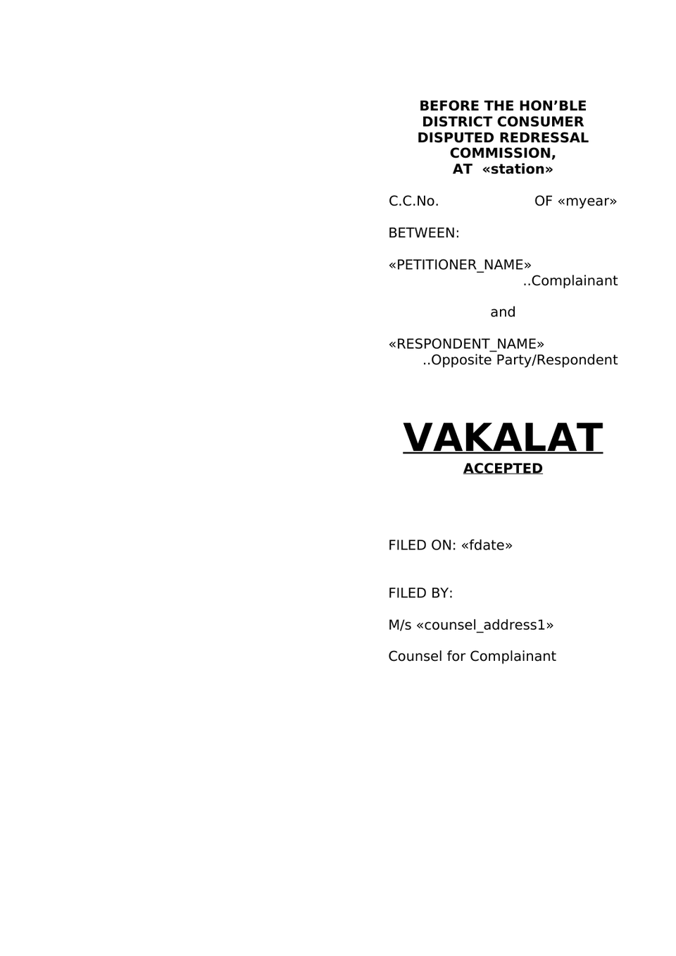 Consumer Case Petition preview page 10