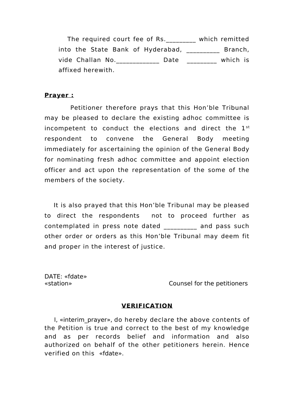 Cooperative Society Disputes Petition preview page 3