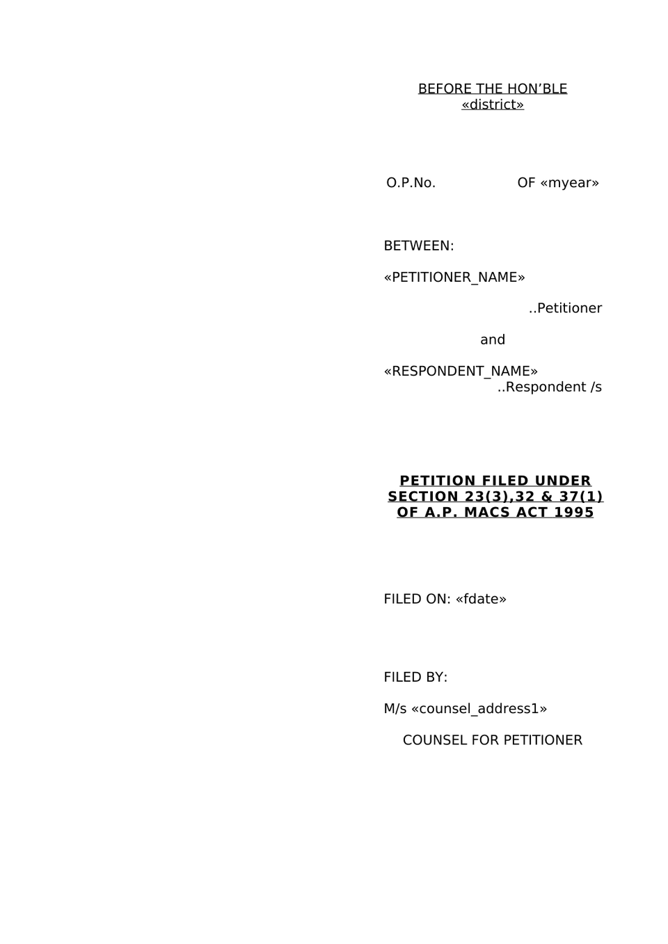 Cooperative Society Disputes Petition preview page 5