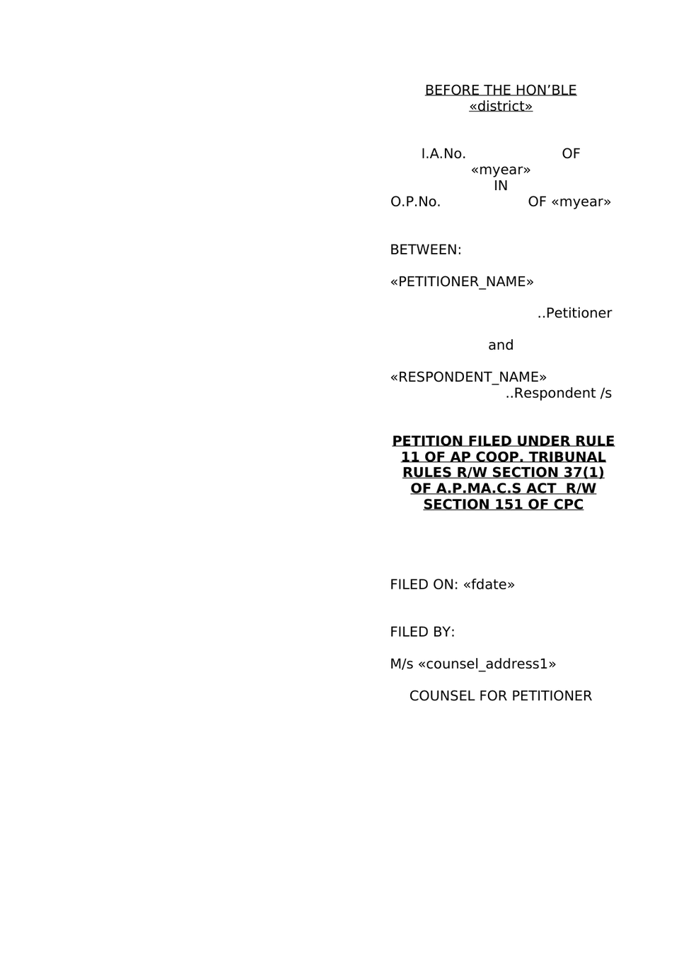 Cooperative Society Disputes Petition preview page 9