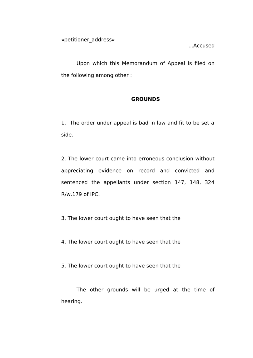 Criminal Appeal In Trial Court preview page 2