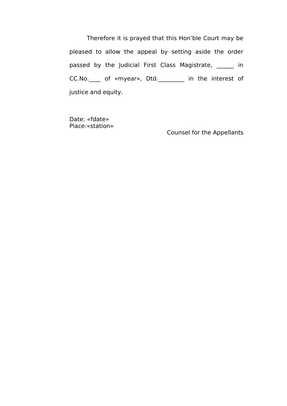 Criminal Appeal In Trial Court preview page 3