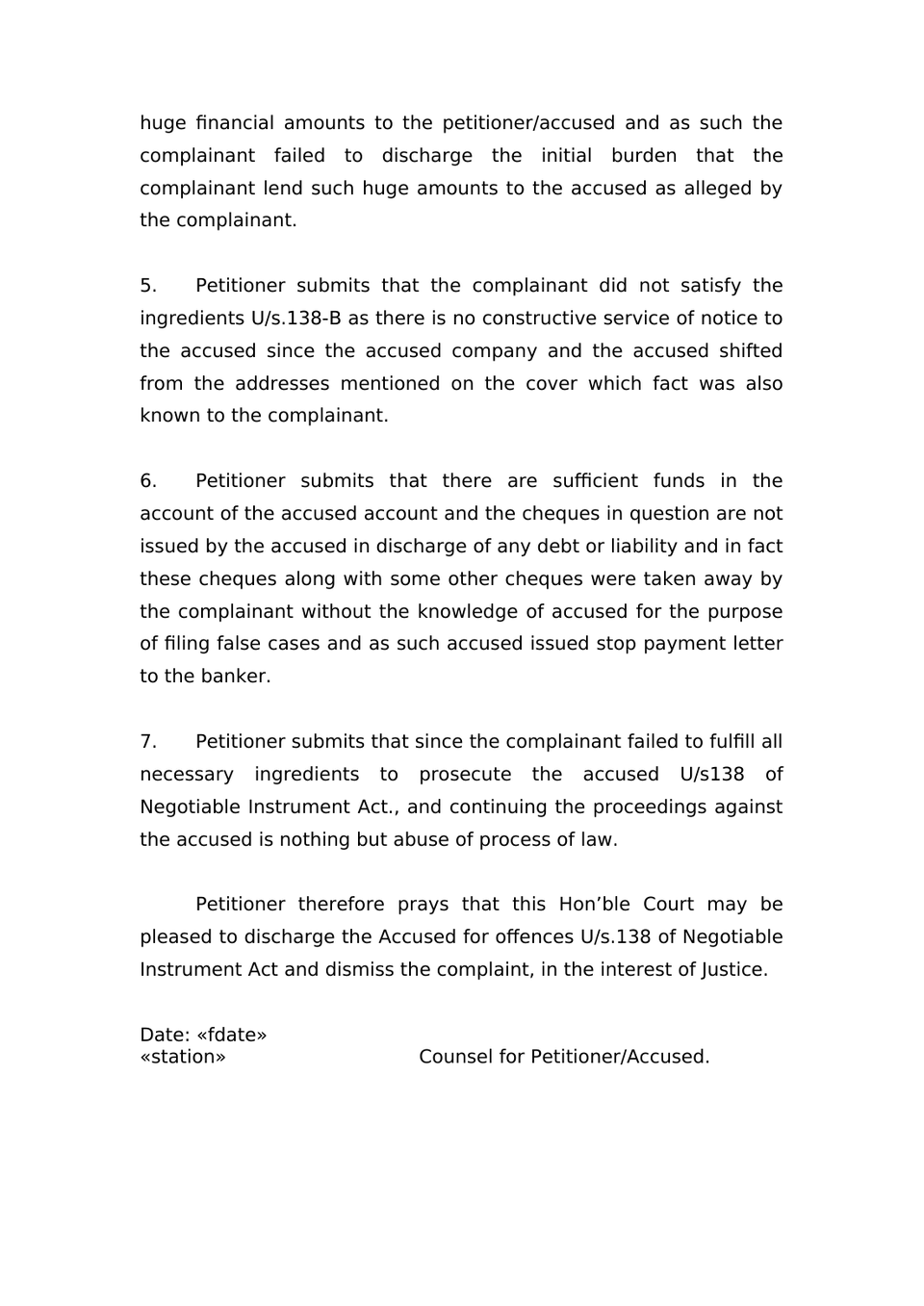Discharge Petition preview page 2