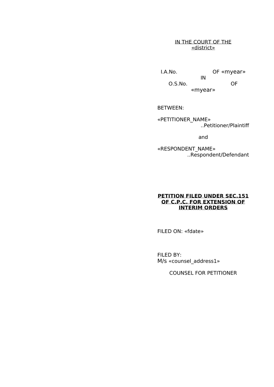 Extension Petition In Trial Court preview page 3