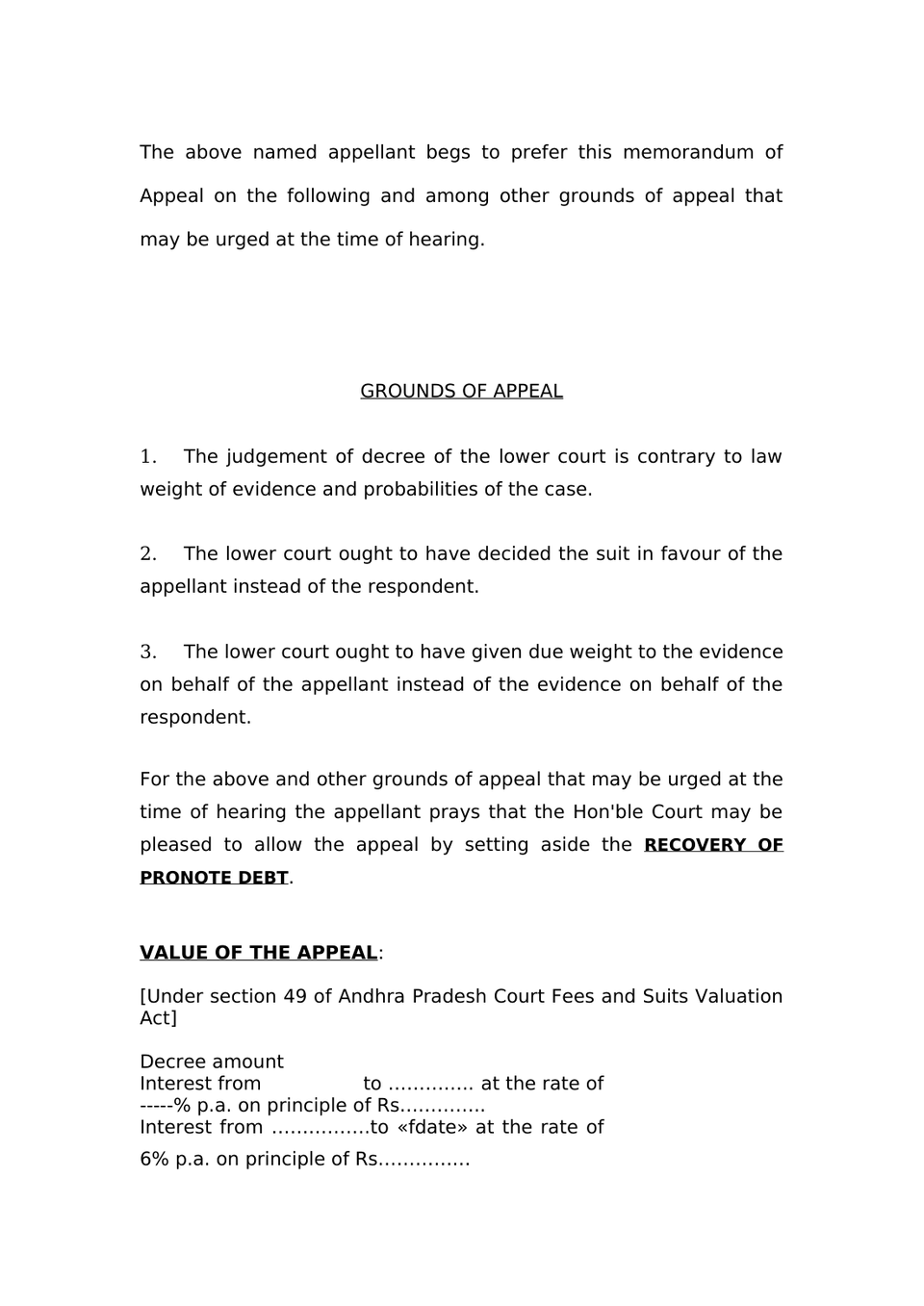 First Appeal Suit preview page 2