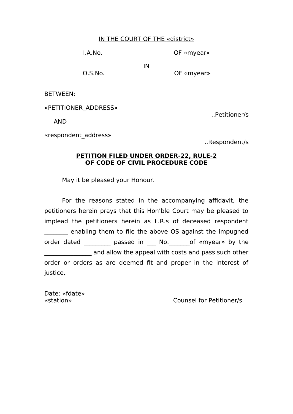 Implead Petition In Trial Court preview page 3