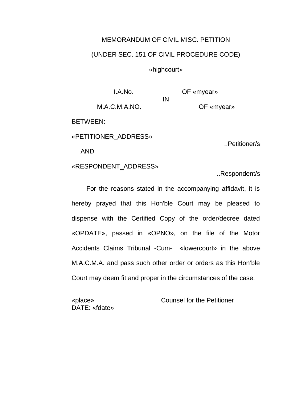 Macma Appeal Motor Accident Claims Tribunal preview page 21