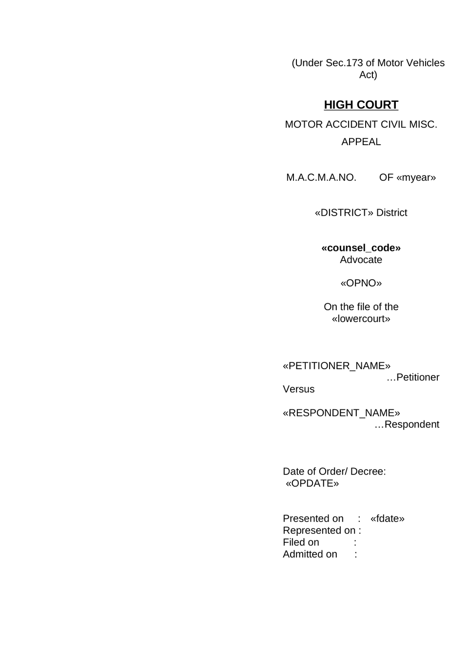 Macma Appeal Motor Accident Claims Tribunal preview page 9