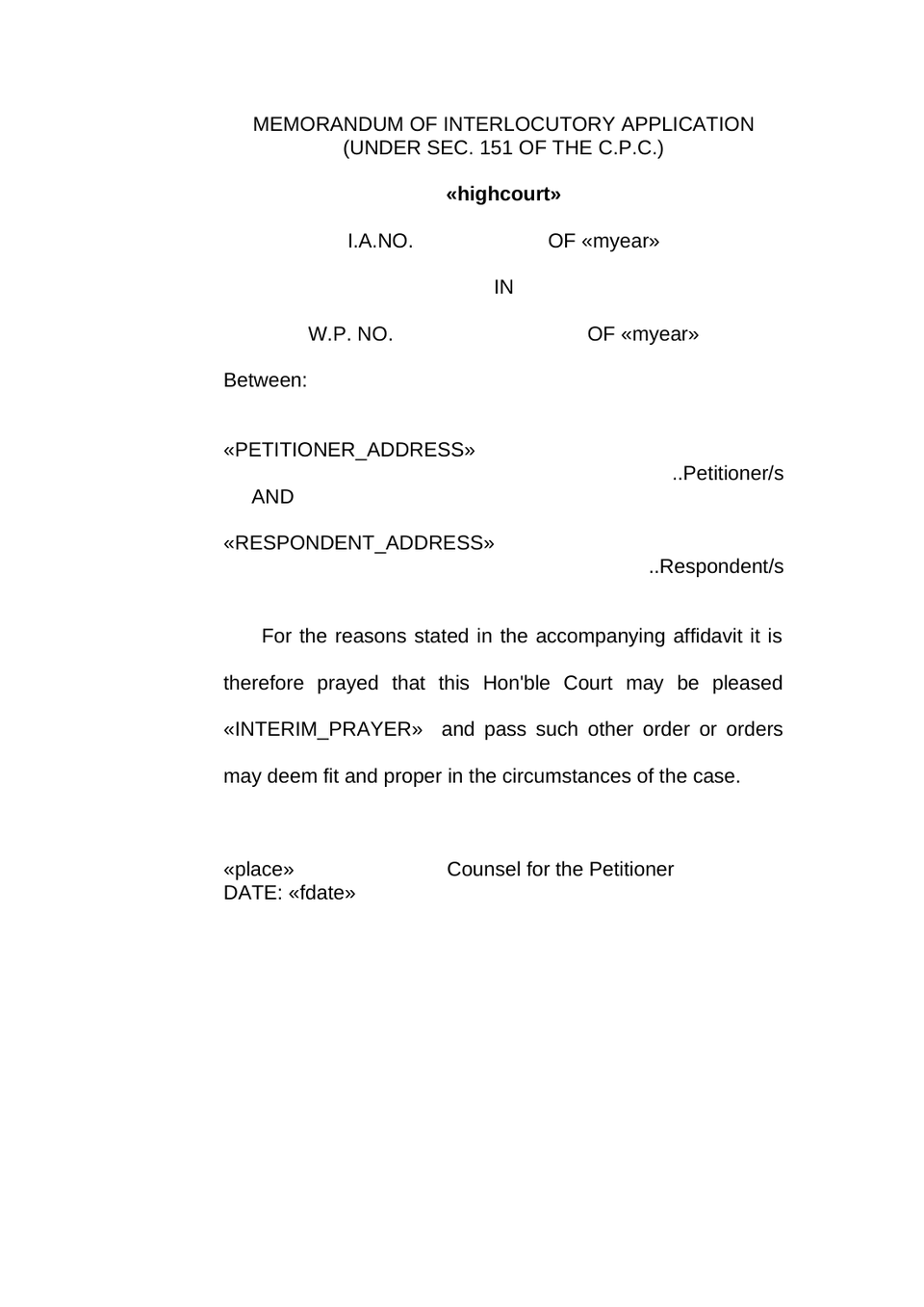 Memorandum Of Interlocutory Application (2) preview page 3