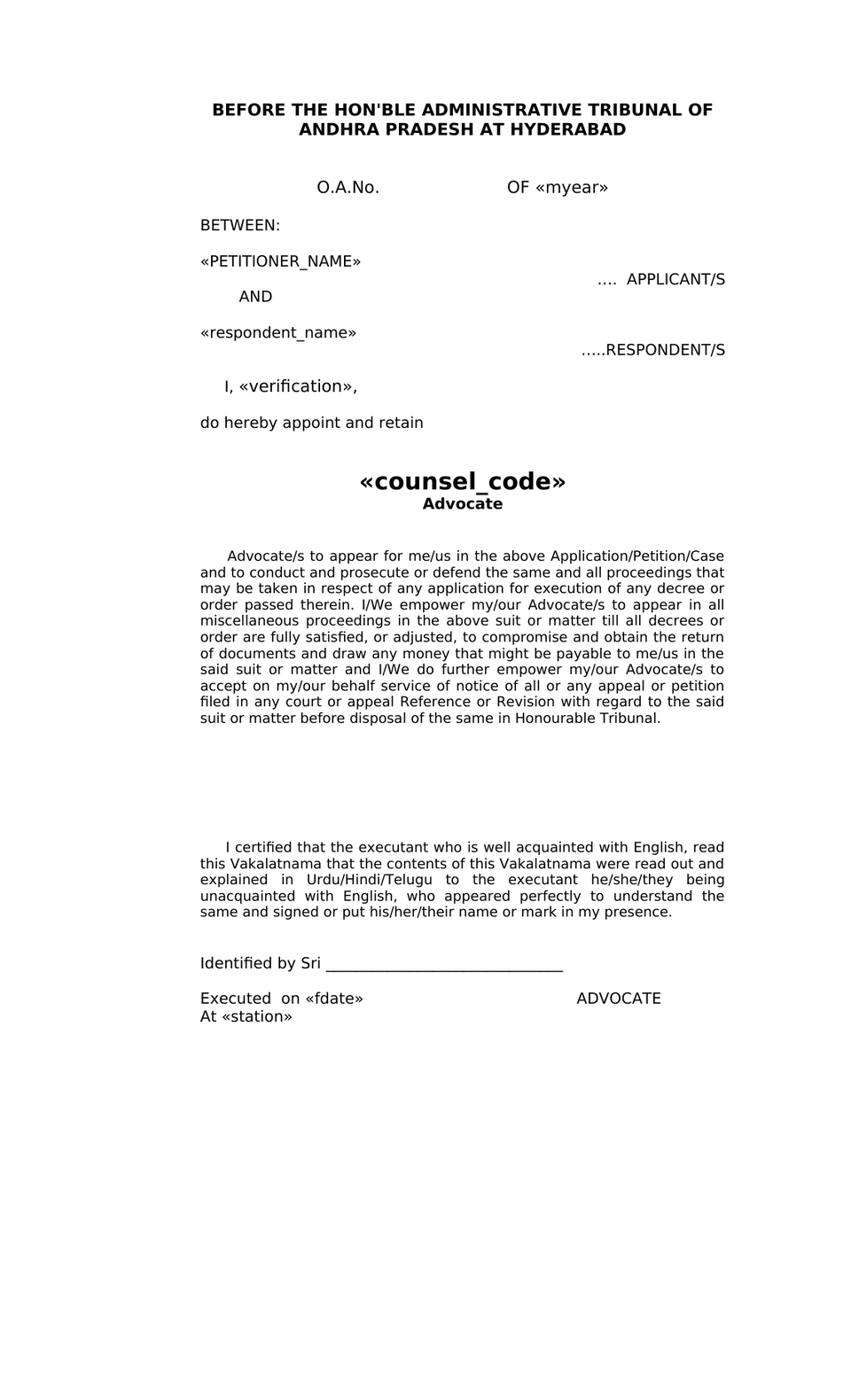 Original Application Administrative Tribunals Act 1985 preview page 12