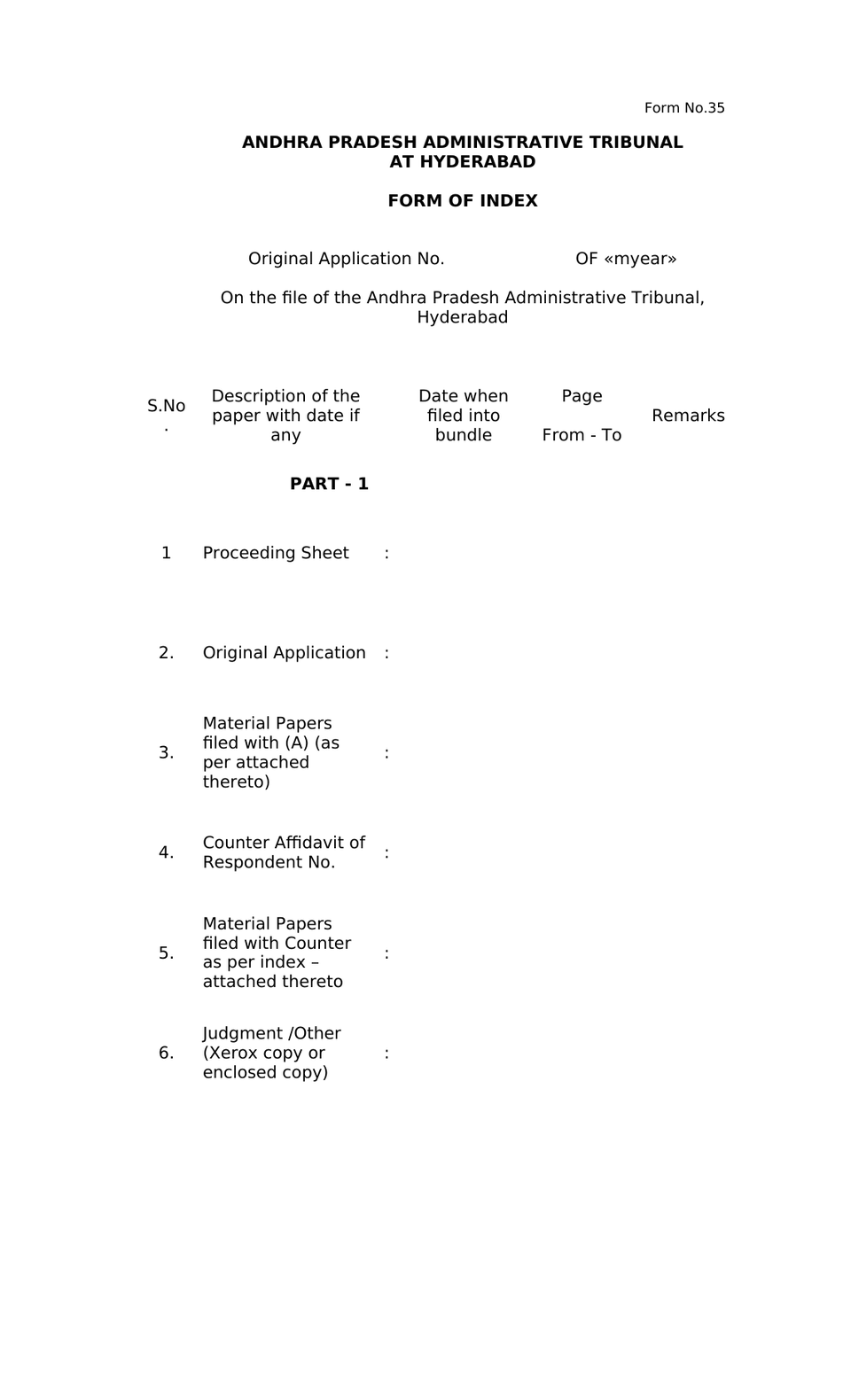 Original Application Administrative Tribunals Act 1985 preview page 10