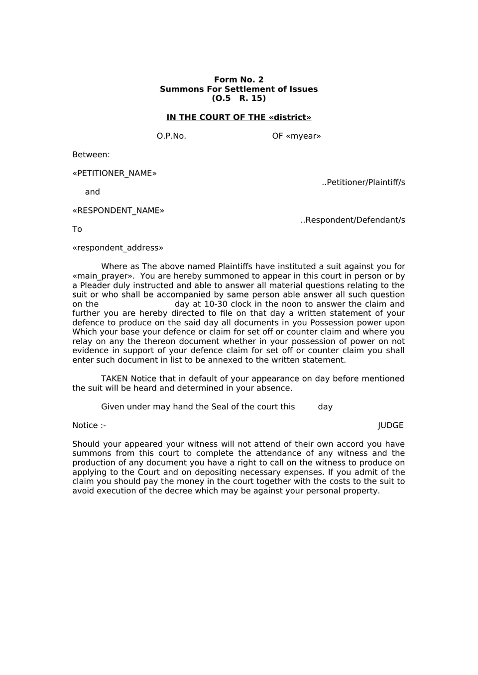 Pauper Petition Under Order Xxxiii Cpc preview page 16