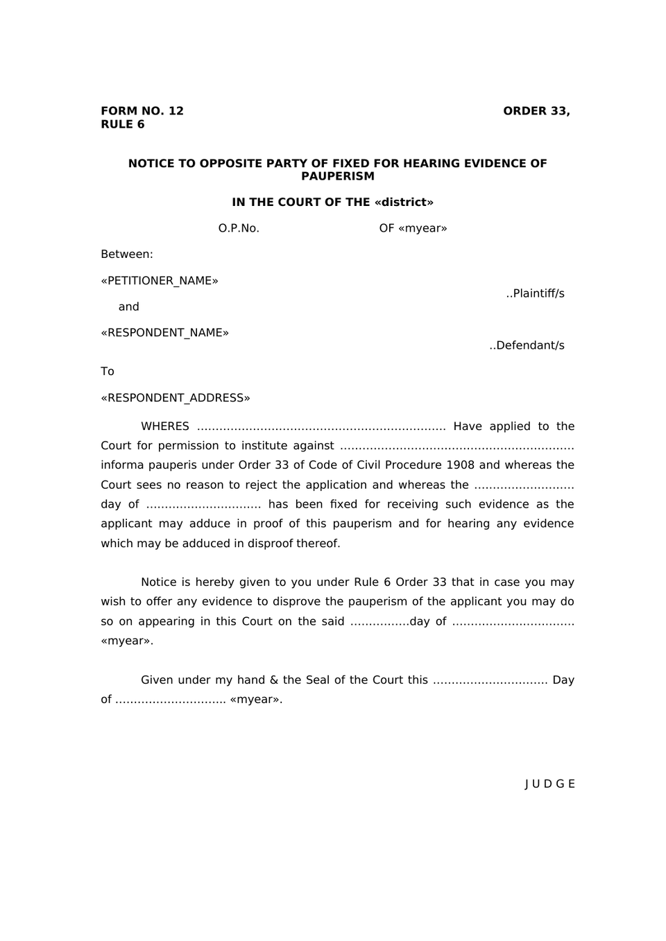 Pauper Petition Under Order Xxxiii Cpc preview page 18