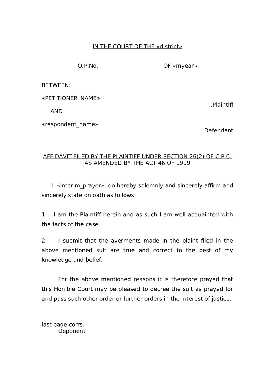 Pauper Petition Under Order Xxxiii Cpc preview page 6