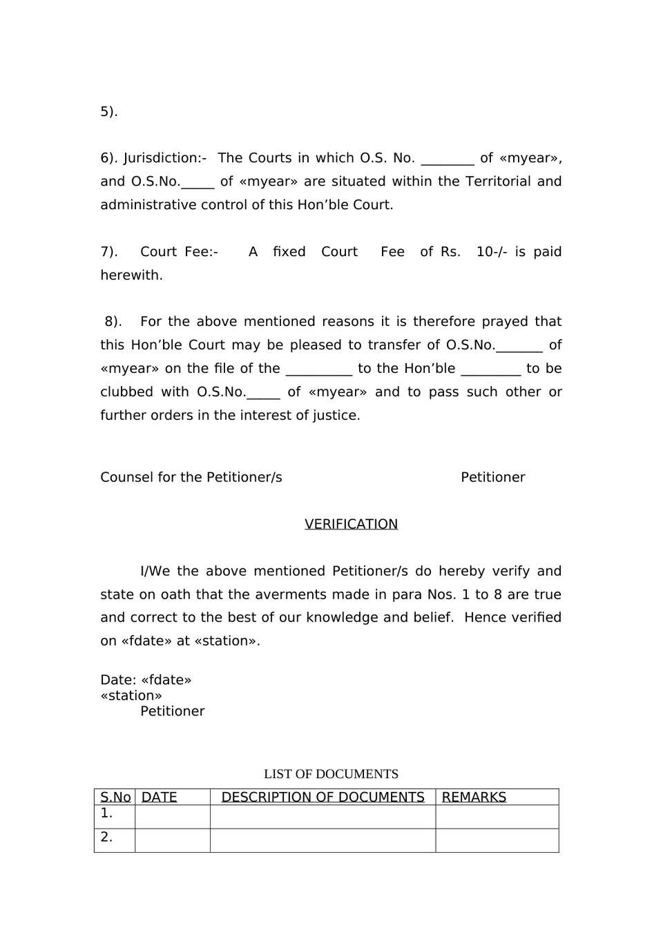 Petition Filed Under Sec. 24 Of Cpc Rw. Sec. 151 Of Cpc Transfer Op preview page 2