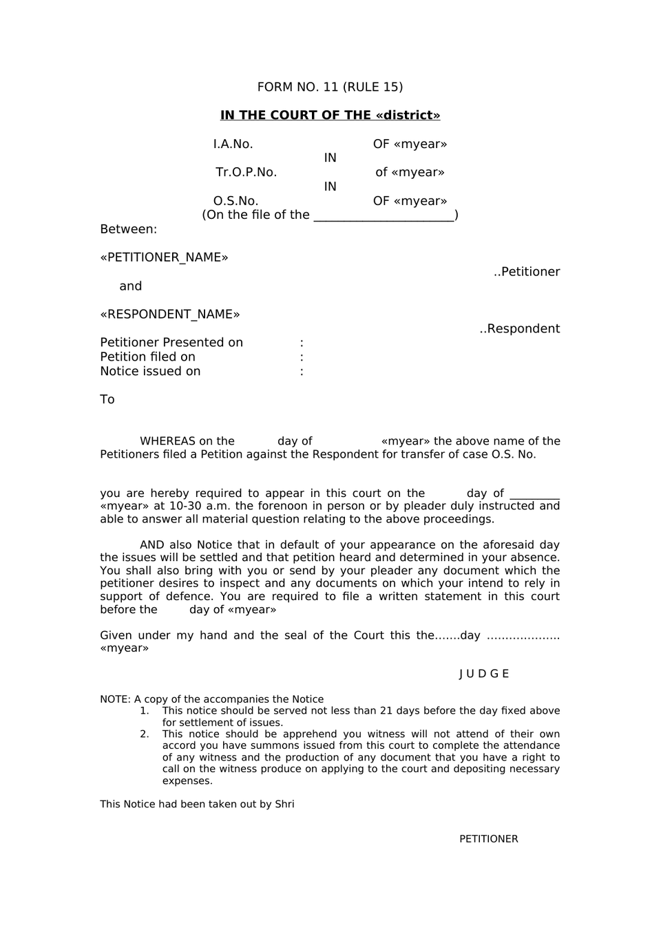 Petition Filed Under Sec. 24 Of Cpc Rw. Sec. 151 Of Cpc Transfer Op preview page 15