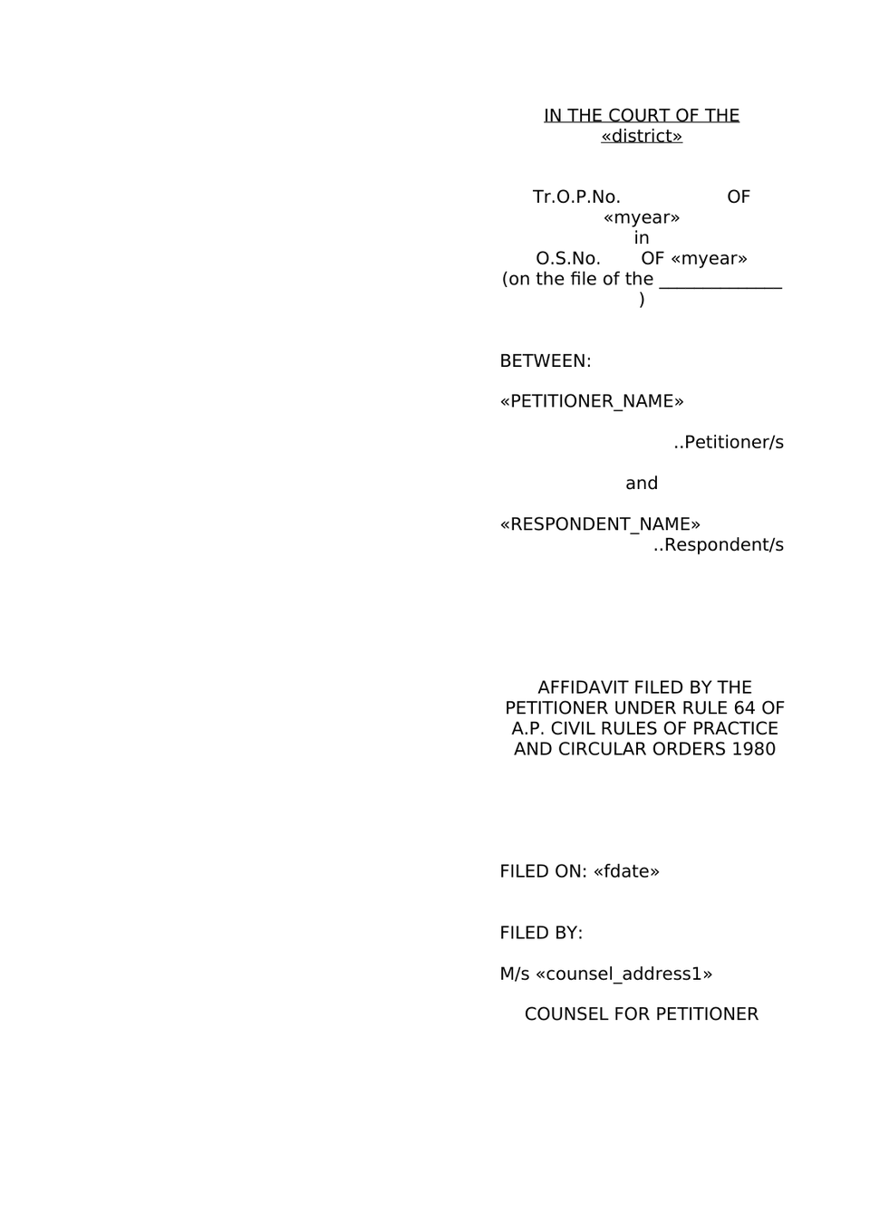 Petition Filed Under Sec. 24 Of Cpc Rw. Sec. 151 Of Cpc Transfer Op preview page 7