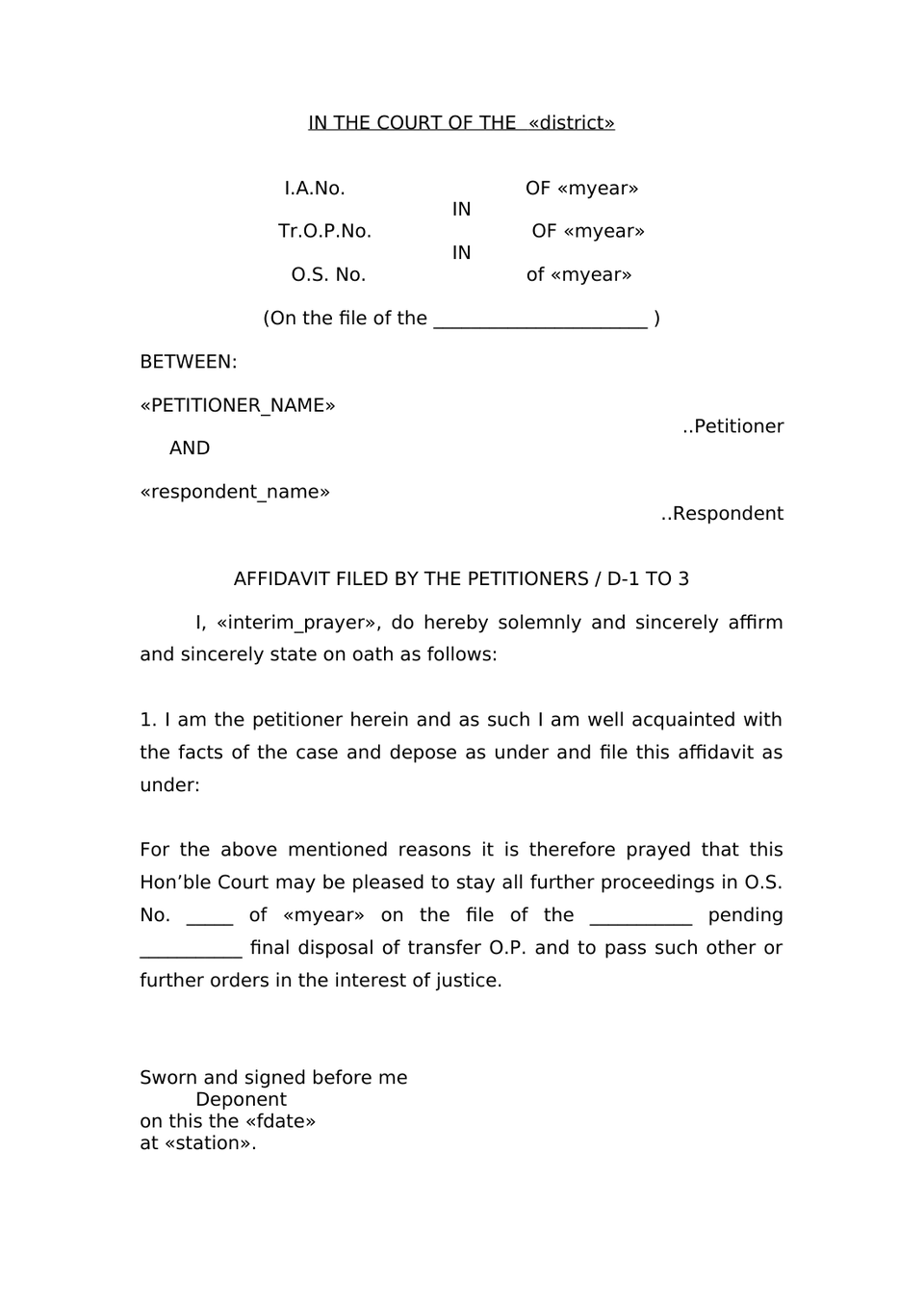 Petition Filed Under Sec. 24 Of Cpc Rw. Sec. 151 Of Cpc Transfer Op preview page 8