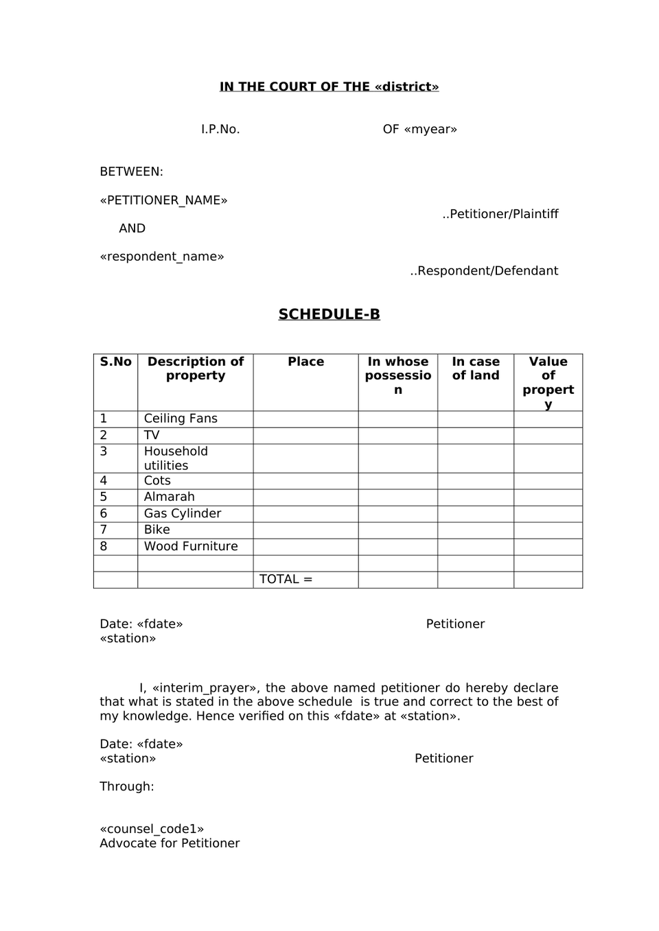 Petition Filed Under Sec.7 & 10 Of Provential Insolvency Act preview page 5