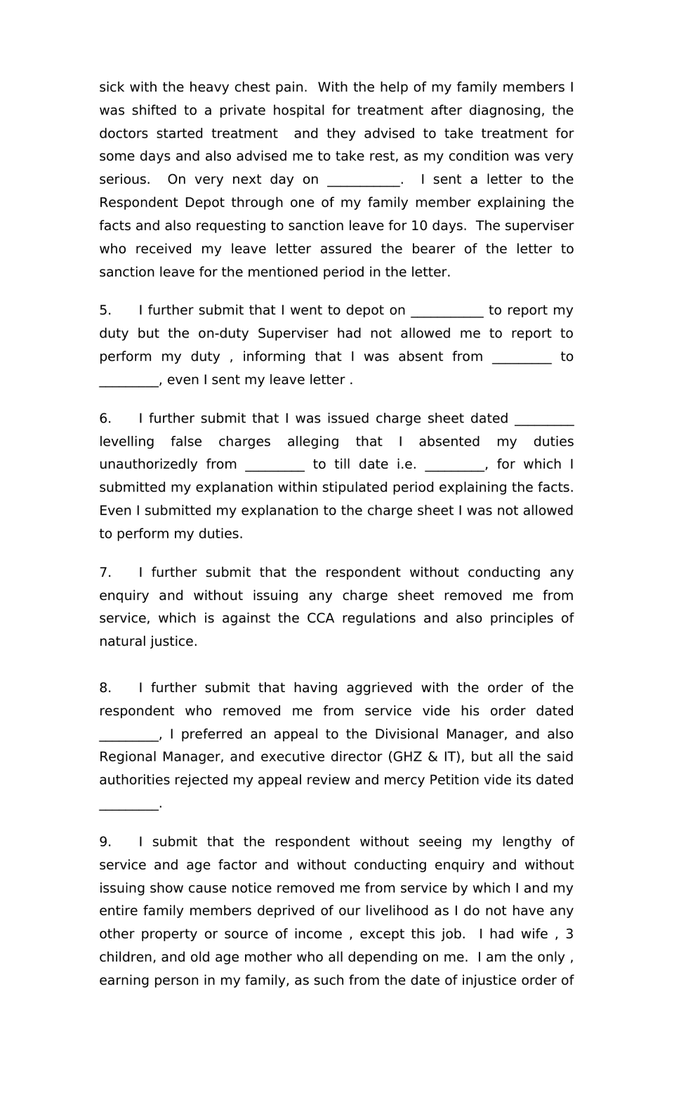 Petition Filed Under Section 2-A Of (A.P.Amendment Act, 1987) Central Industrial Disputes Act, 1947 preview page 2