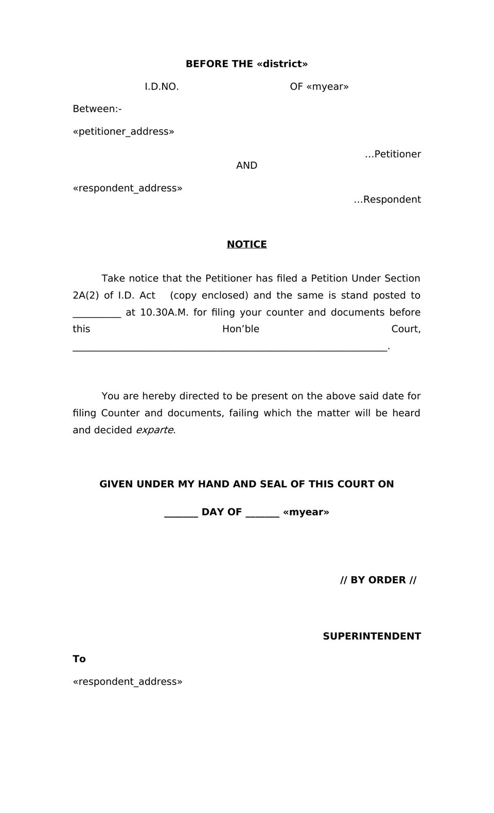 Petition Filed Under Section 2-A Of (A.P.Amendment Act, 1987) Central Industrial Disputes Act, 1947 preview page 12