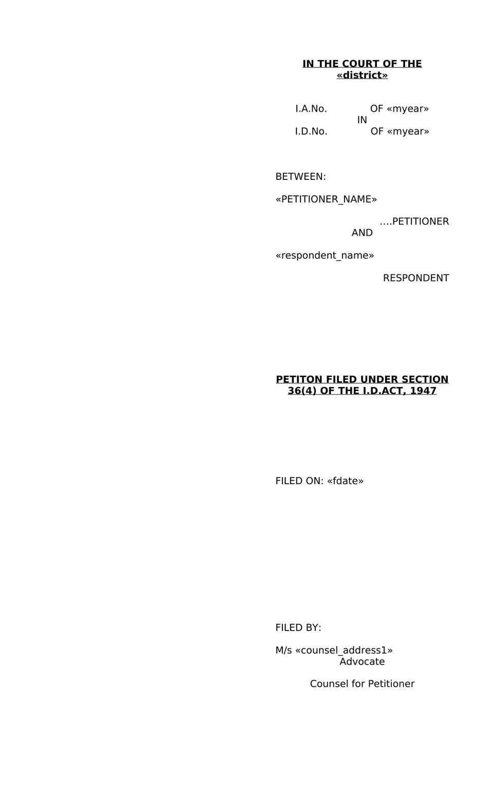 Petition Filed Under Section 2-A Of (A.P.Amendment Act, 1987) Central Industrial Disputes Act, 1947 preview page 9