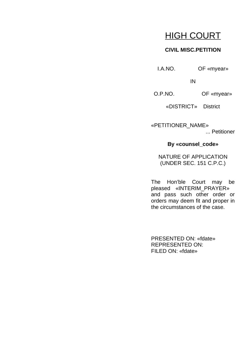 Petition Under Order 26 Rule 20(A) Cpc preview page 12