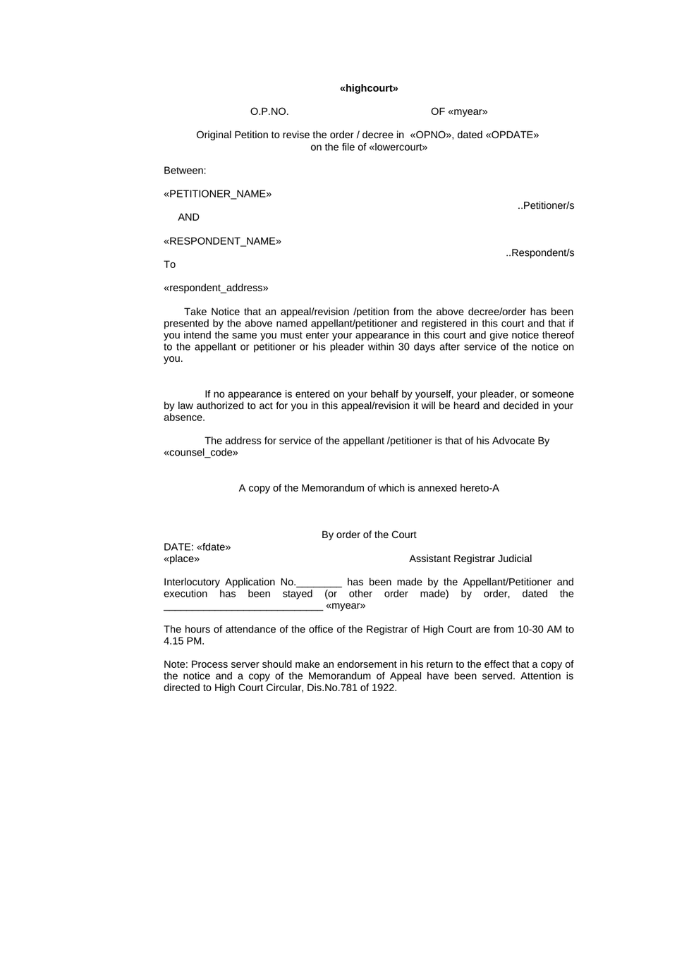 Petition Under Order 26 Rule 20(A) Cpc preview page 25