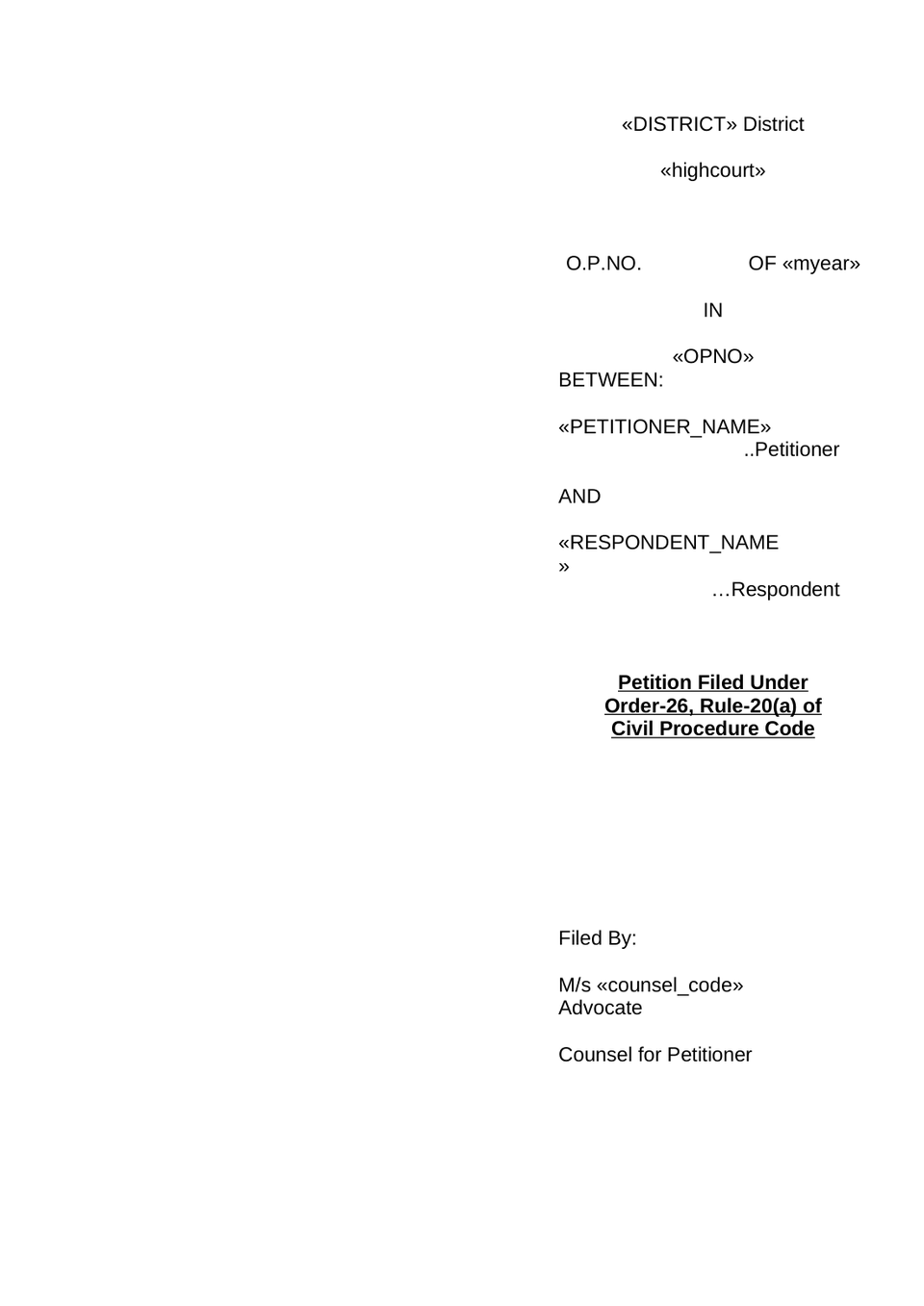 Petition Under Order 26 Rule 20(A) Cpc preview page 4
