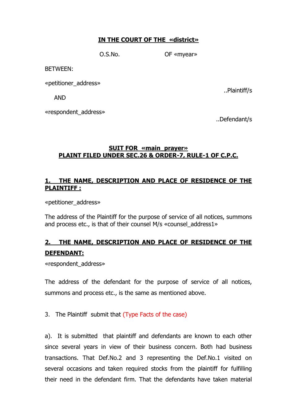 Petition Under Order 38 Rule 5 Cpc Attachment Before Judgment preview