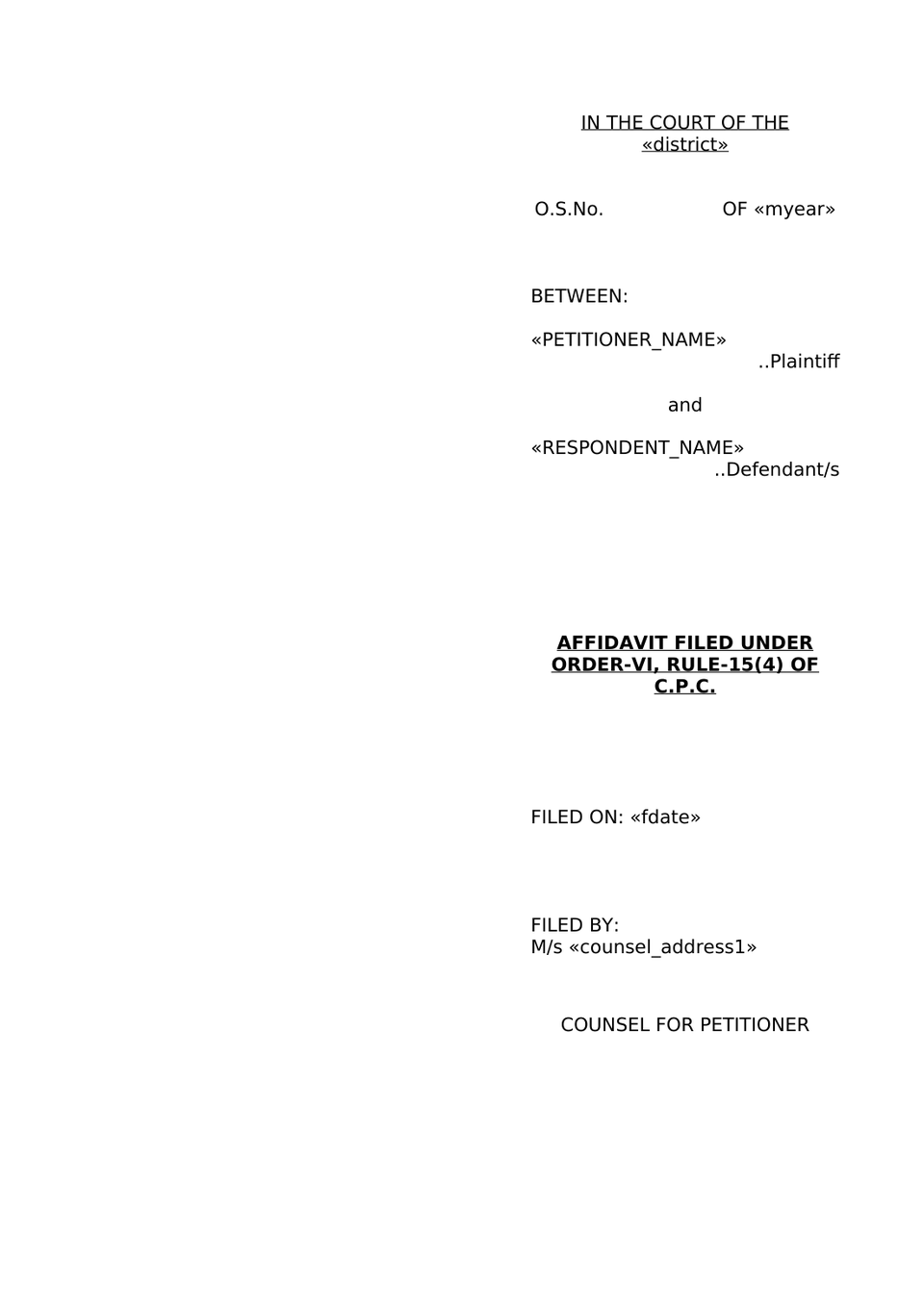 Petition Under Order 38 Rule 5 Cpc Attachment Before Judgment preview page 11