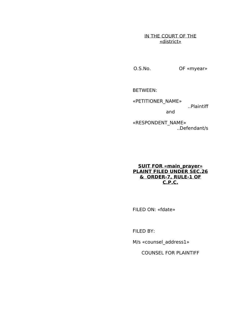 Petition Under Order 38 Rule 5 Cpc Attachment Before Judgment preview page 5