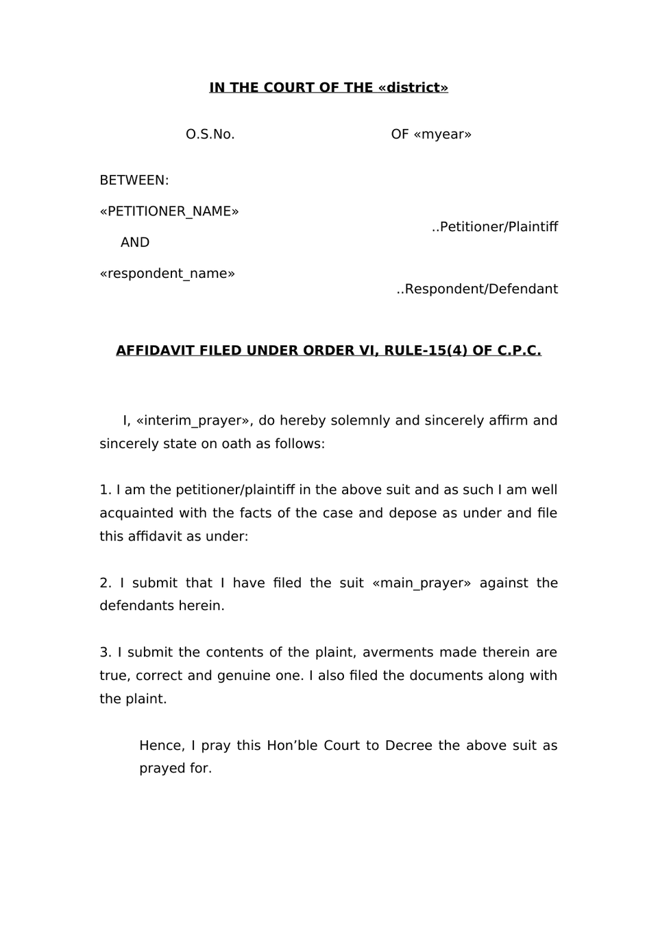 Petition Under Order 38 Rule 5 Cpc Attachment Before Judgment preview page 9