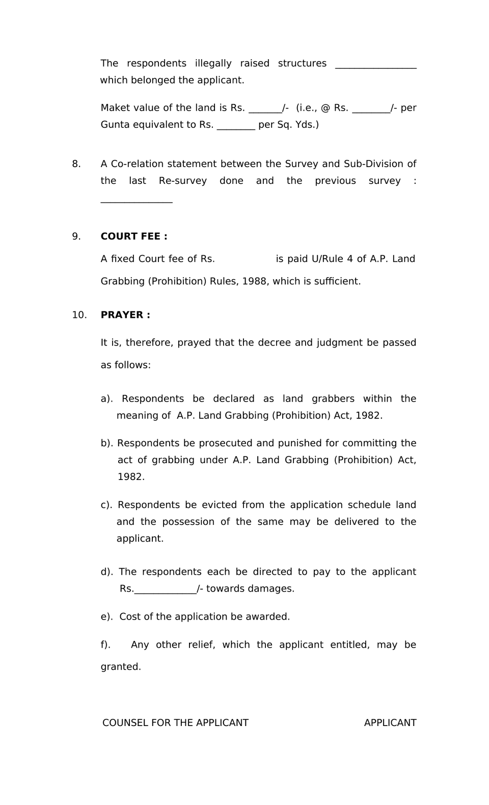 Petition Under Order 39 Rule 1 And 2 Cpc Interim Injunction preview page 3