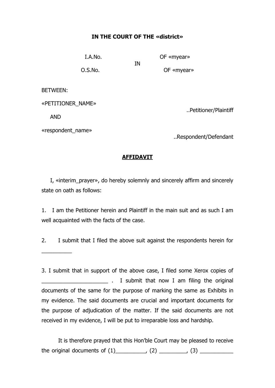 Petition Under Order Vii Rule 14(3) Cpc preview