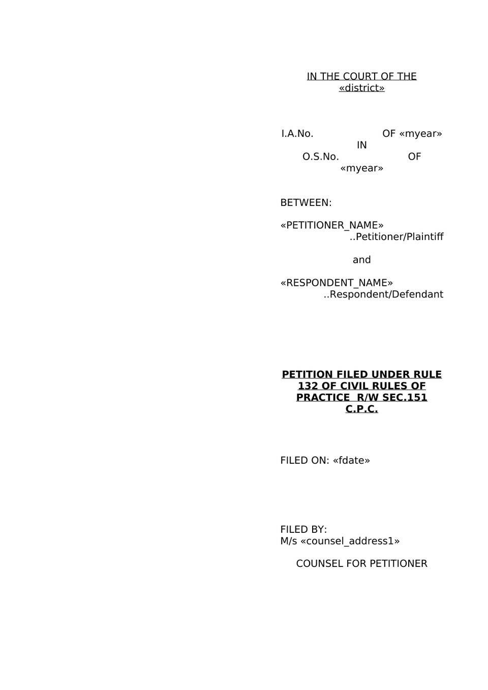 Petition Under Rule 132 Civil Rules Of Practice preview page 4