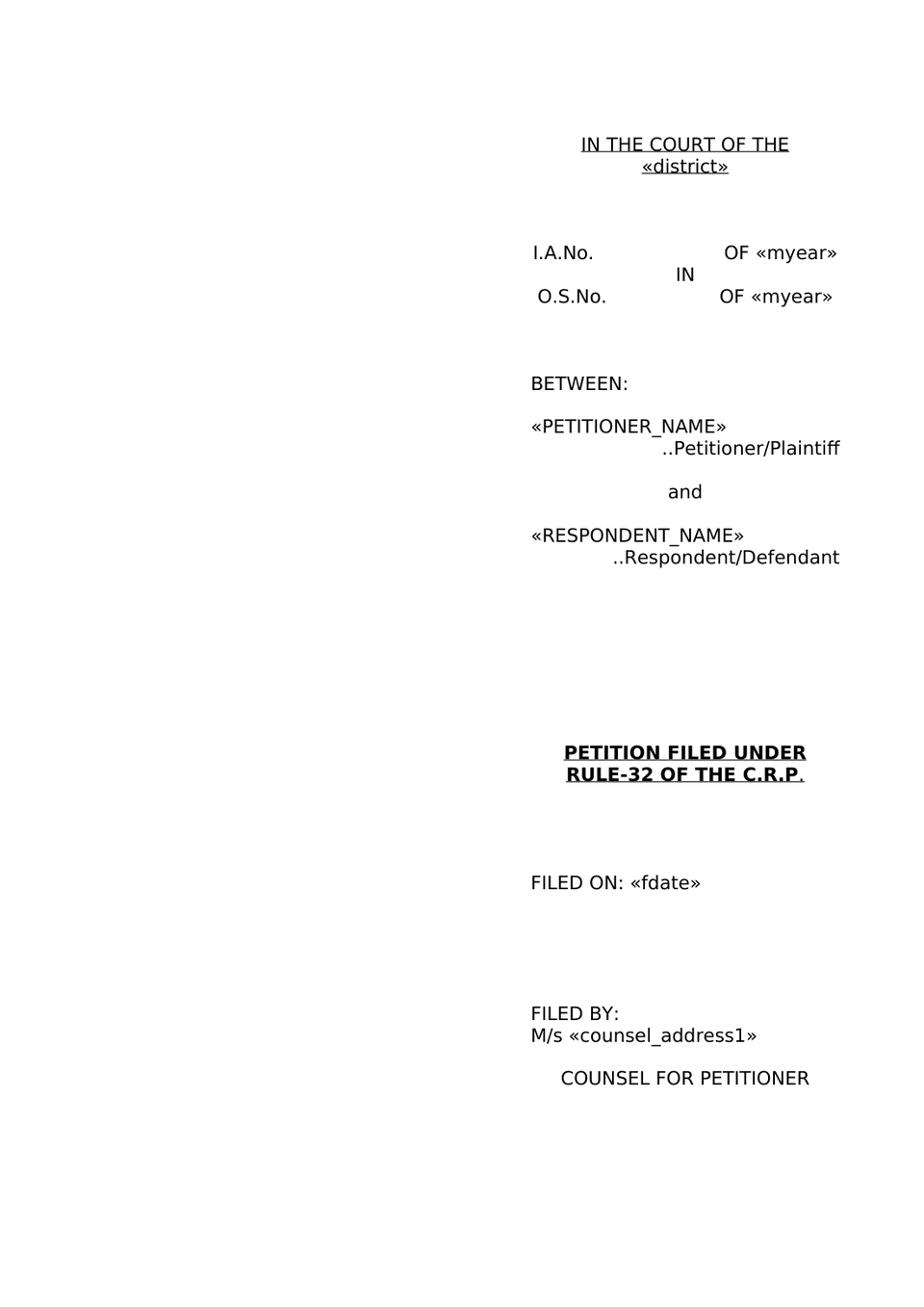 Petition Under Rule 32 Civil Rules Of Practice preview page 4
