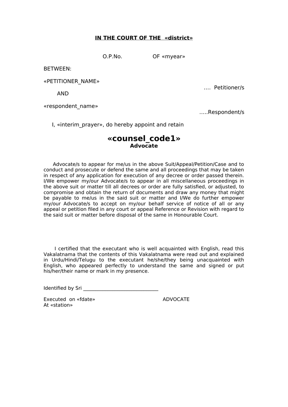 Petition Under Sec 372 Indian Succession Act 1925 preview page 14