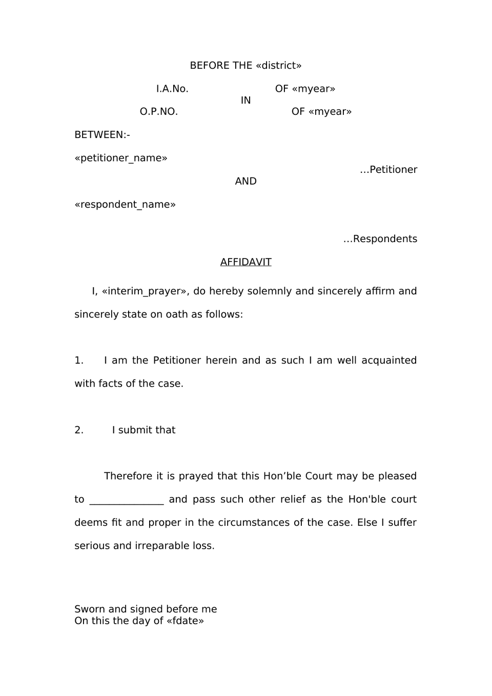 Petition Under Section 13(1)(A) And 13(1)(B) Hindu Marriage Act preview page 20
