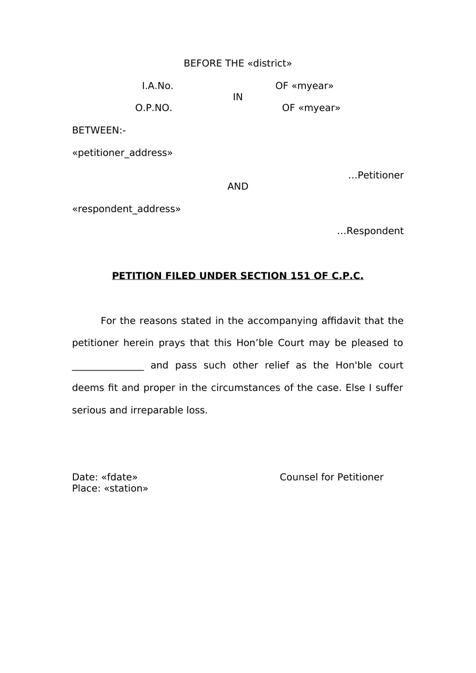 Petition Under Section 13(1)(A) And 13(1)(B) Hindu Marriage Act preview page 22