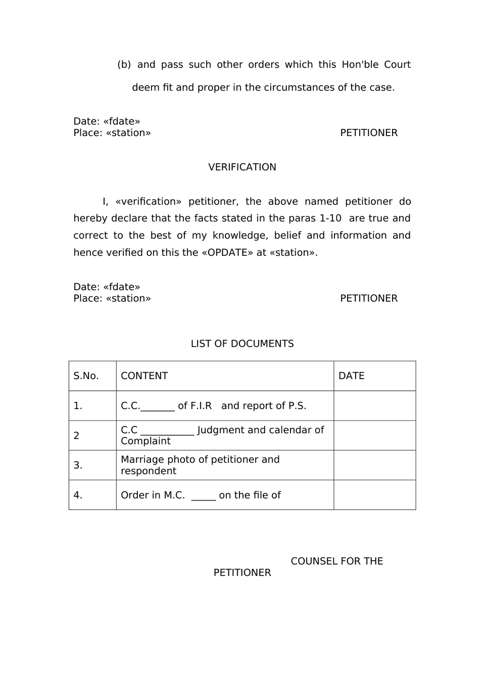 Petition Under Section 13(1)(A) And 13(1)(B) Hindu Marriage Act preview page 8