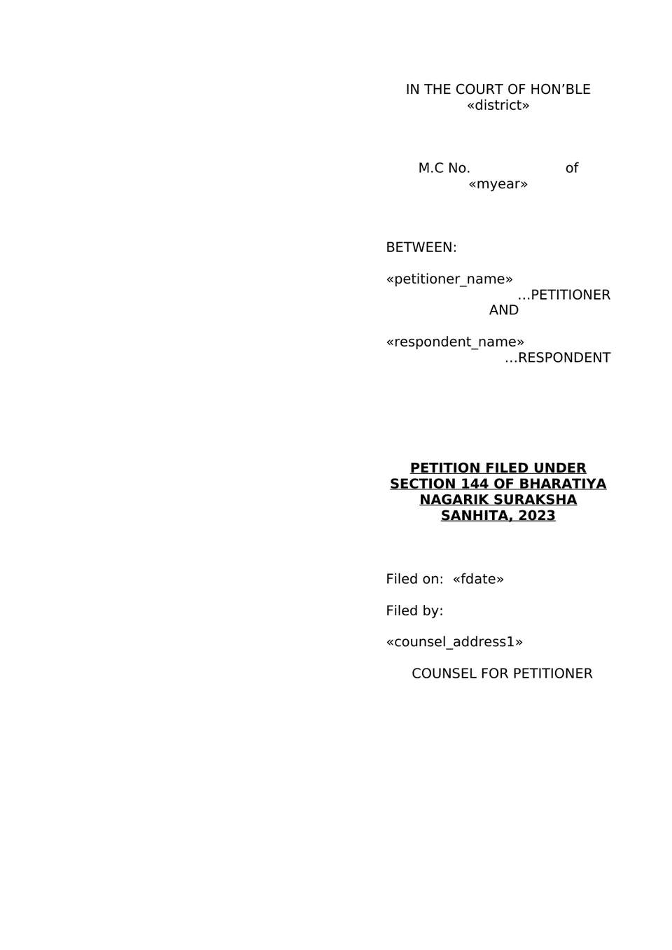 Petition Under Section 144 Cpc preview page 5