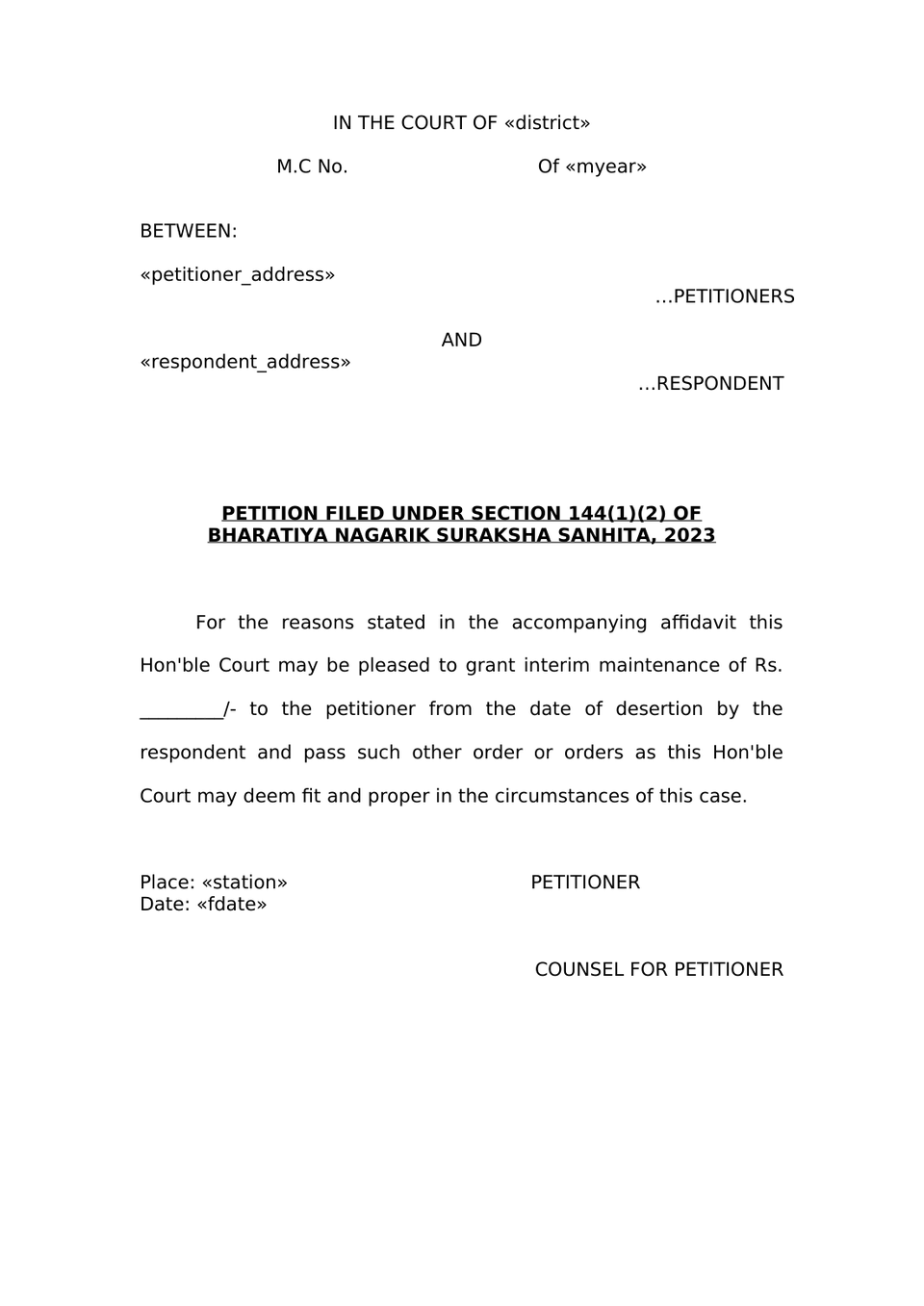 Petition Under Section 144 Cpc preview page 7