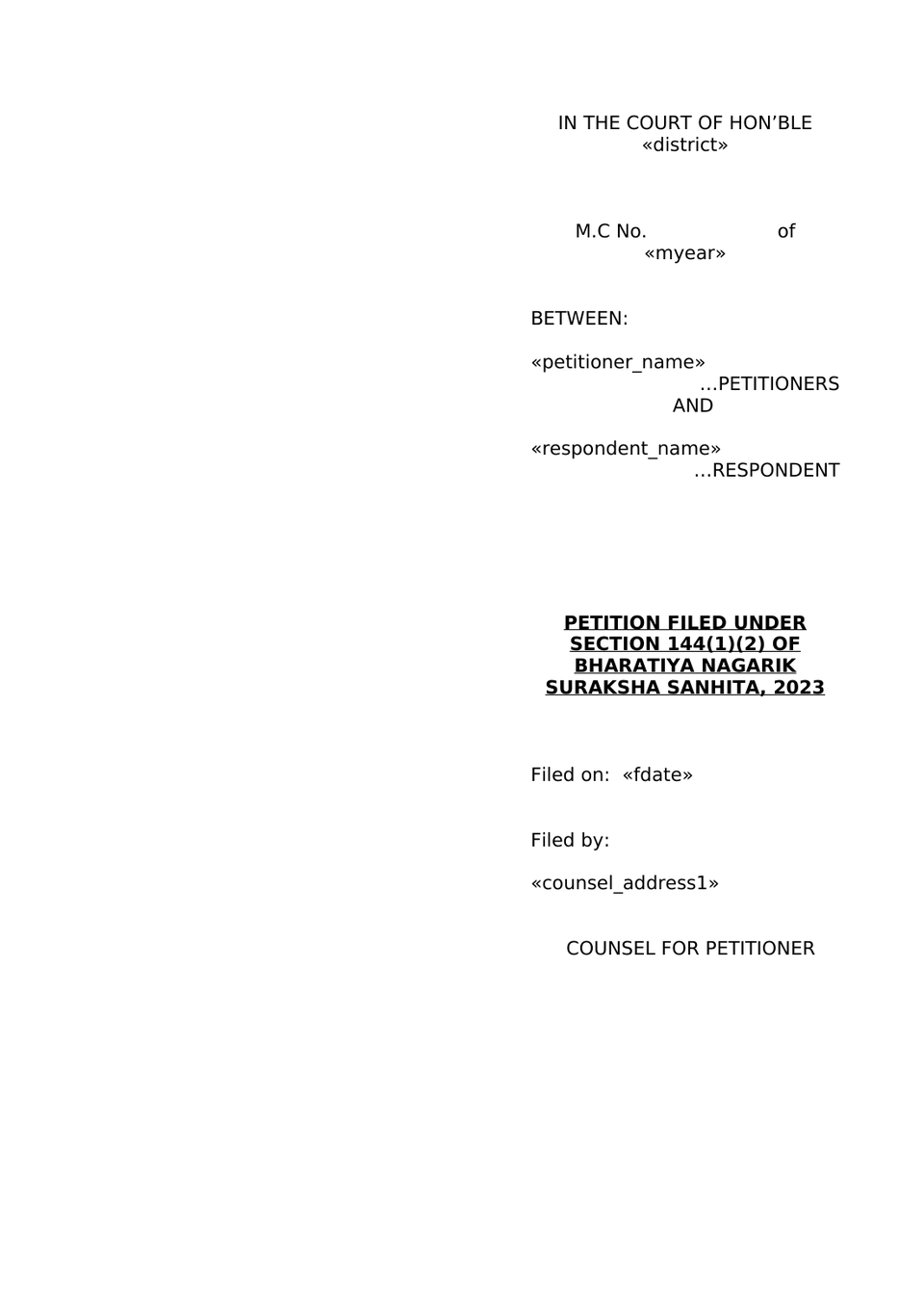 Petition Under Section 144 Cpc preview page 8