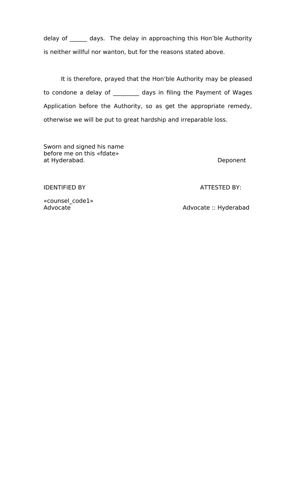 Petition Under Section 15 Payment Of Wages Act preview page 6